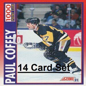 Paul Coffey Pittsburgh Penguins NHL Hockey Card Collection - 14 Card Set